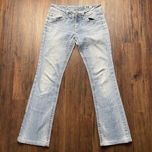 Miss Me Womens Jeans Sz 29 Boot Cut Low Rise Light Wash Embellished